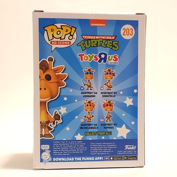 TOYSRUS TMNT GEOFFREY AS MICHELANGELO NINJA TURTLE FUNKO POP! #203 TOYS R US - Picture 4 of 6